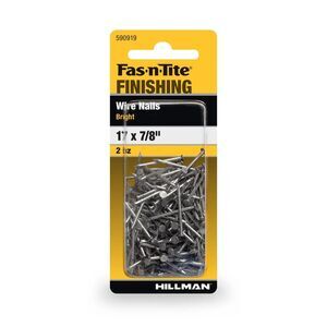 Fas-N-Tite 590919 Finishing Bright Wire Nails 17 x 7/8" in Interior Hillman 2oz